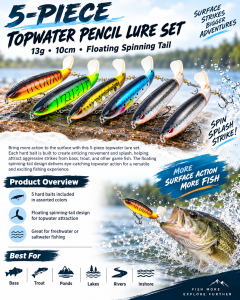 Topwater Fishing Excitement: Why the StrikeSpin 5-Piece Lure Set Belongs in Your Tackle Box