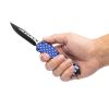 7" Automatic OTF American Flag Knife with Drop Point Blade