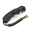 8.5" Spring Assisted Camo Knife with Paracord
