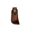3.5" Damascus Drop Point Blade Knife w/ Wood Handle