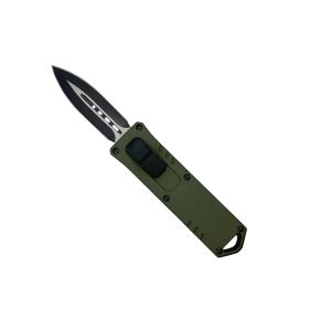 4.5" Dagger Blade OTF Knife w/ Belt Clip (Color: Green)