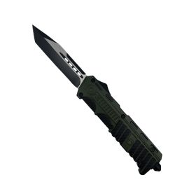 Armed Force Tactical 5.5" OTF Knife with Tanto Blade (Color: Green)