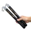 12" Black Wood Nunchucks with Dragon