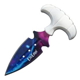 5.5-Inch Push Dagger with ABS Sheath (Style: Galaxy White)