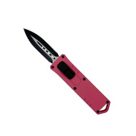 4.5" Dagger Blade OTF Knife w/ Belt Clip (Color: Pink)