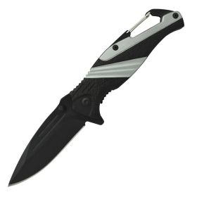 Striped 7" Tactical Knife (Color: Silver)