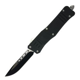 Automatic OTF Knife w/ Belt Clip (Color: Black, size: small)
