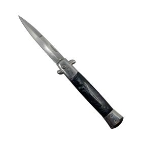 9” Automatic Out-The-Side Knife (Color: Black Marble)